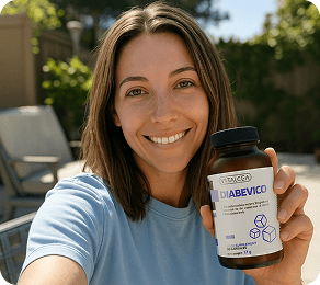 Person with KetoEssence product