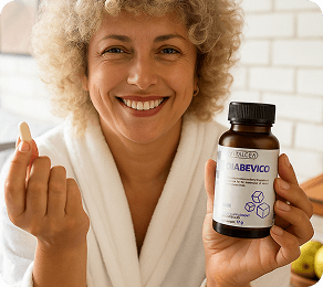 Person with KetoEssence product