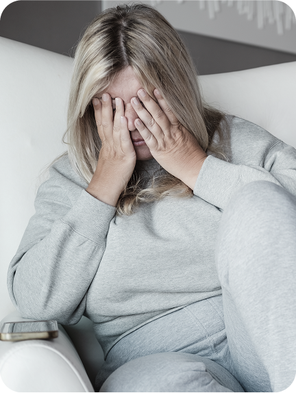 Woman with symptoms