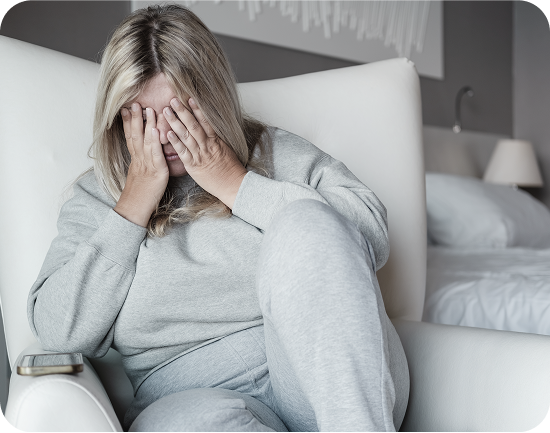 Woman with symptoms